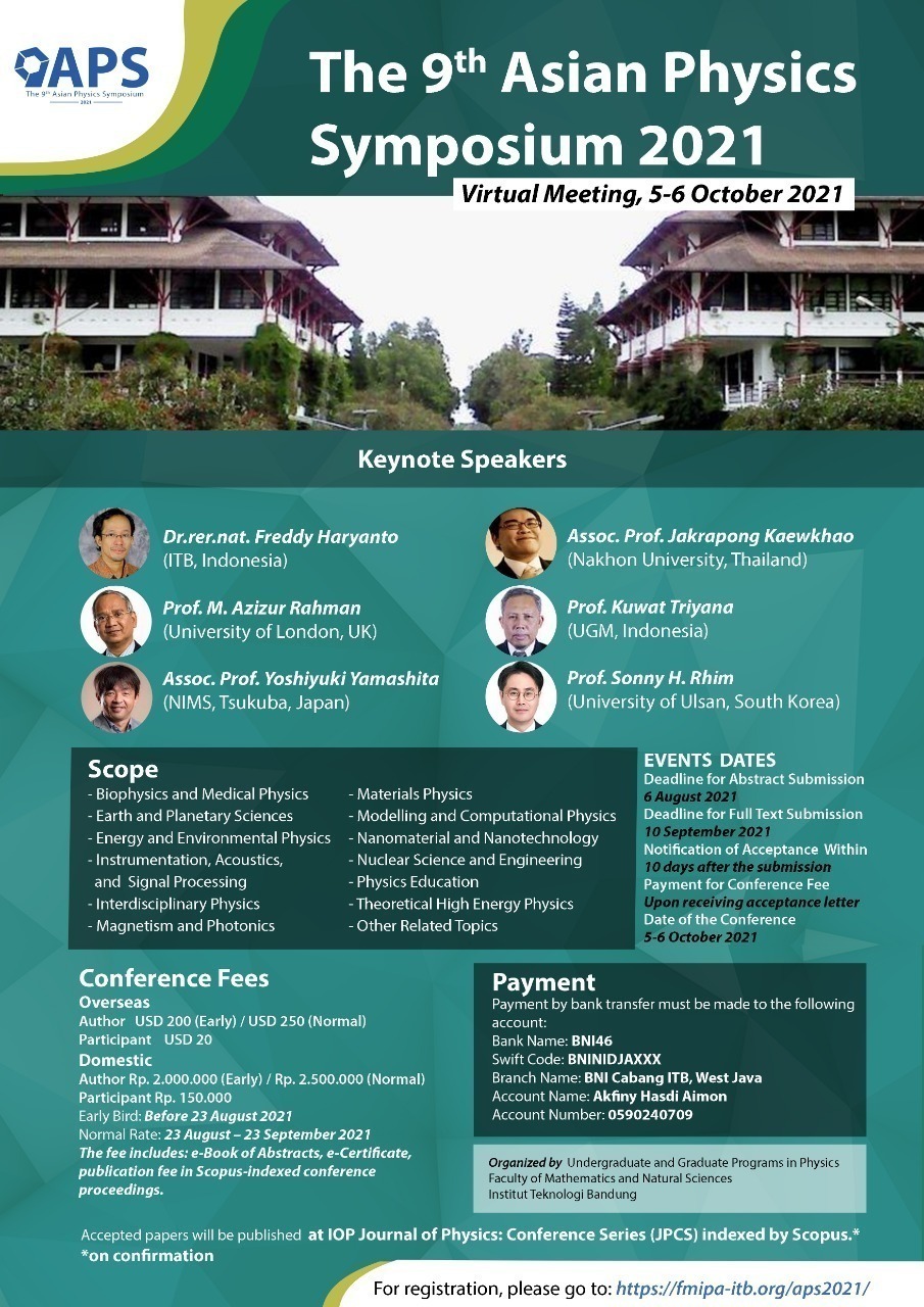 The 9th Asian Physics Symposium 2021